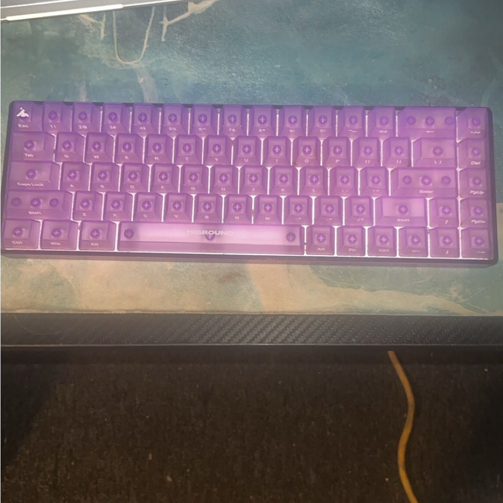 Purple Gaming Keyboard with Chiclet Keys and Backlighting